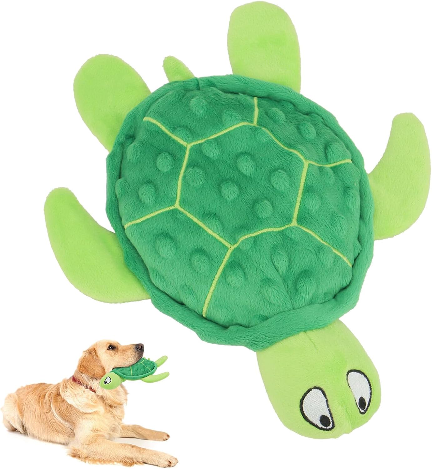 No-stuffing squeaky sea turtle dog toy