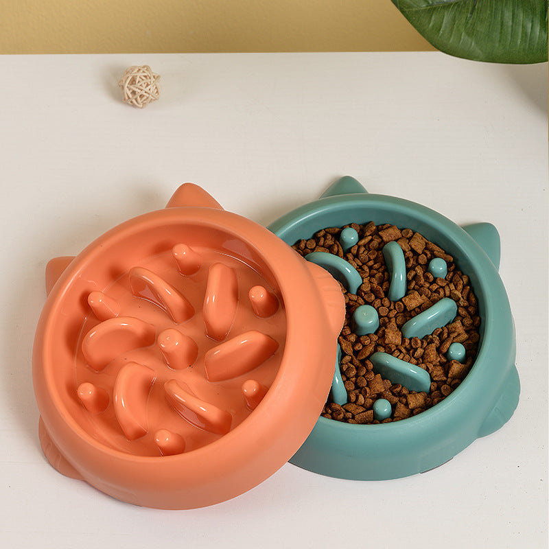 Anti-gulp maze slow feeder dog bowl