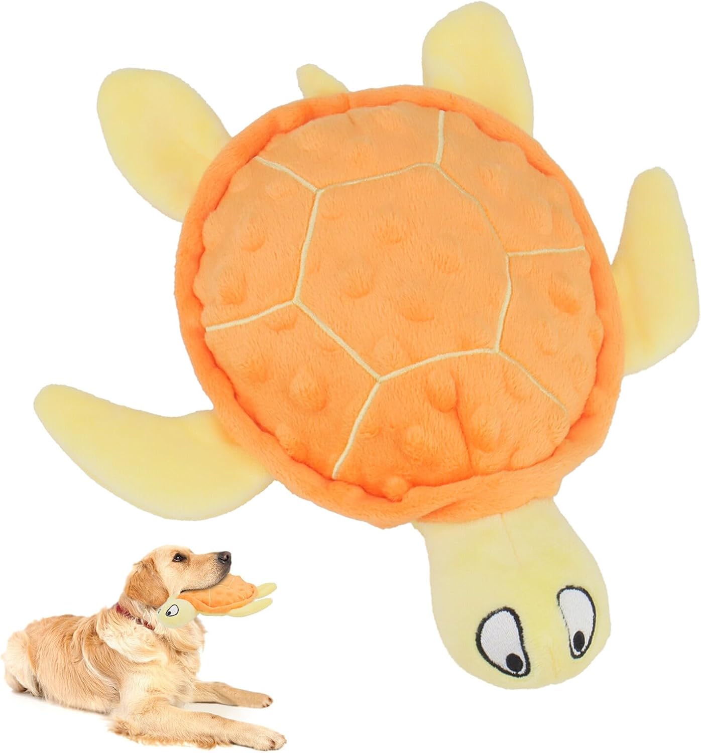 No-stuffing squeaky sea turtle dog toy